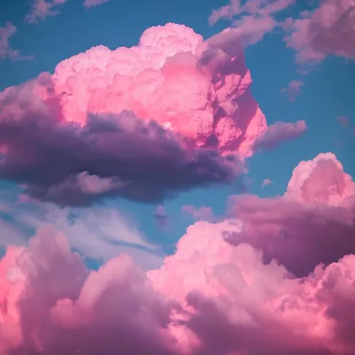 Prompt: pink clouds