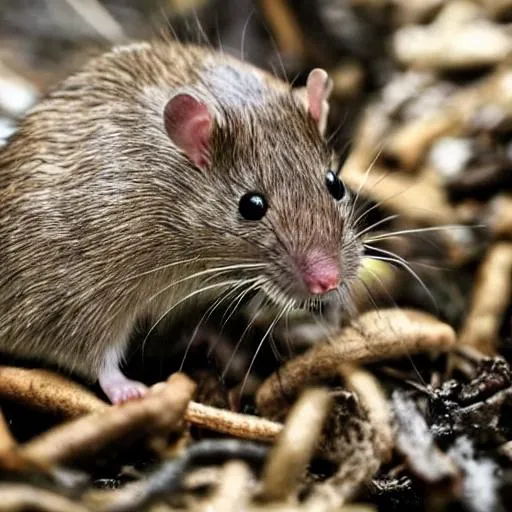 cute fluffy fat fancy rat eating a mealworm photo :) | OpenArt