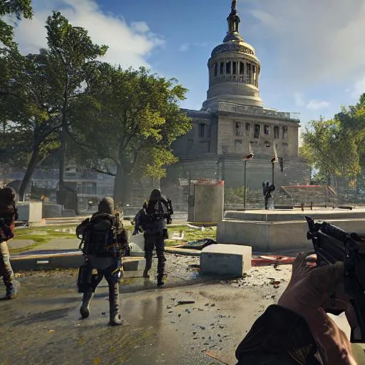 Prompt: Tom Clancy the division 2 Liberty island
