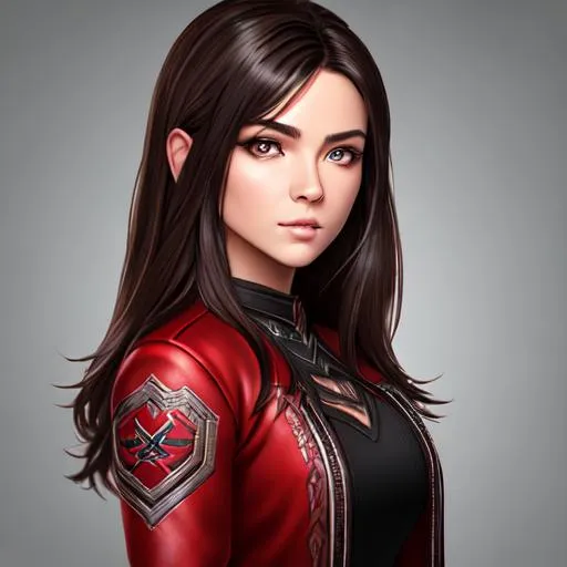 Prompt: (( halfling woman)), medium length light hair, Full body Beautiful, a hyper realistic ultra detailed photograph, detailed symmetric beautiful hazel eyes, detailed gorgeous face, exquisite detail, 30-megapixel, 4k, trending on artstation Isometric Centered hypereallistic brownish black hair red jacket