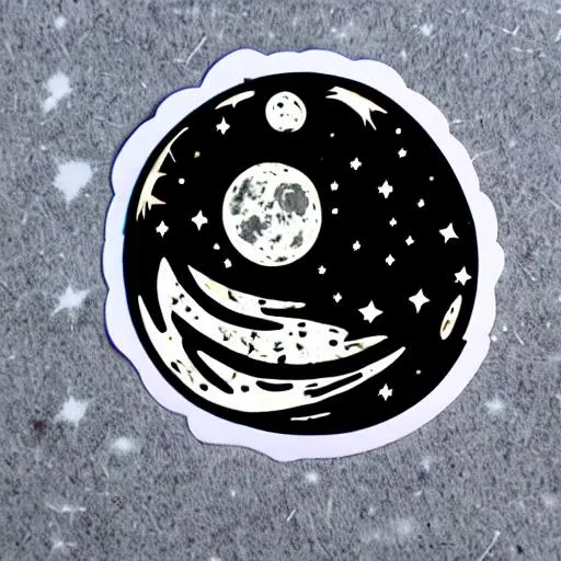 Very detailed Moon sticker | OpenArt