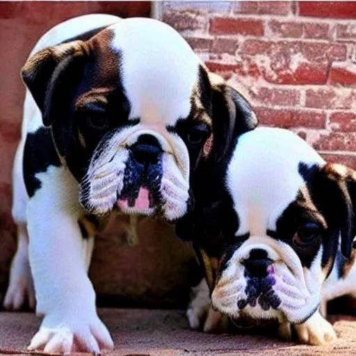 Prompt: pretty bull dog puppys
