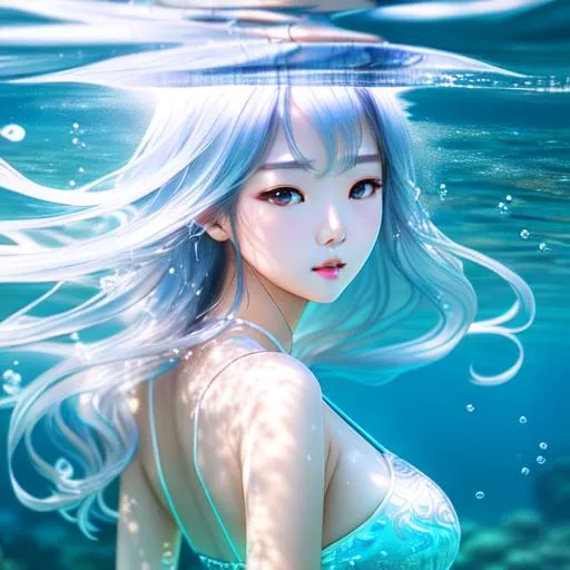 kawaii, cute, mermaid, anime Character Design, Unrea