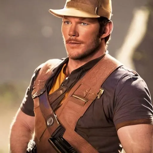 Prompt: chris pratt as mario