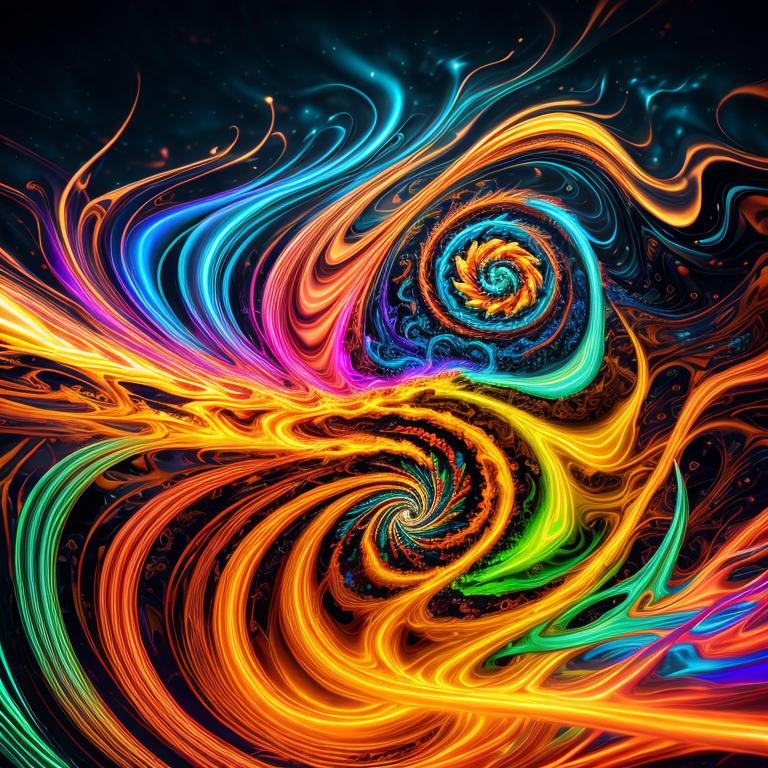 beautiful swirl dark chaos vivid bold, 3D, HD, [{one...