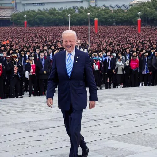 Prompt: Joe Biden in Beijing