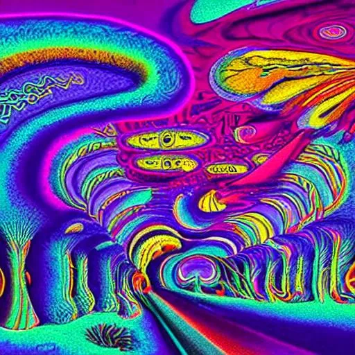 a psychedelic trip in a parallel universe. | OpenArt