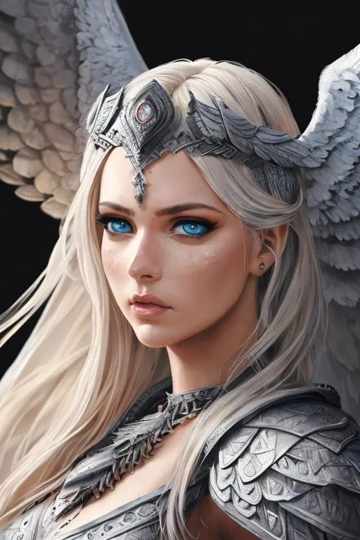 Prompt: close up shot, portrait, cinematic shot,

beautiful Valkyrie, dominating, detailed face, detailed eyes, detailed nose, detailed mouth and lip, epic proportion, epic composition, detailed wings, detailed full body Valkyrie armor, detailed accessories,

ultra detailed Valhalla background,

painting, pastel watercolor mix, Chiaroscuro, renaissance, detailed brush stroke, traditional painting, traditional hand painting, masterpiece, professional work, 