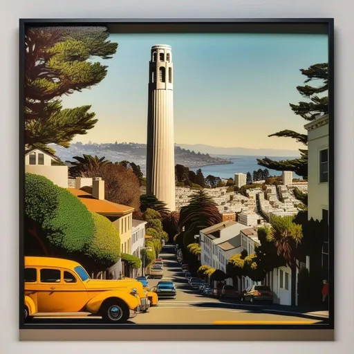 Prompt: coit tower art