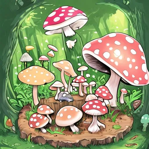 Prompt: Mushrooms