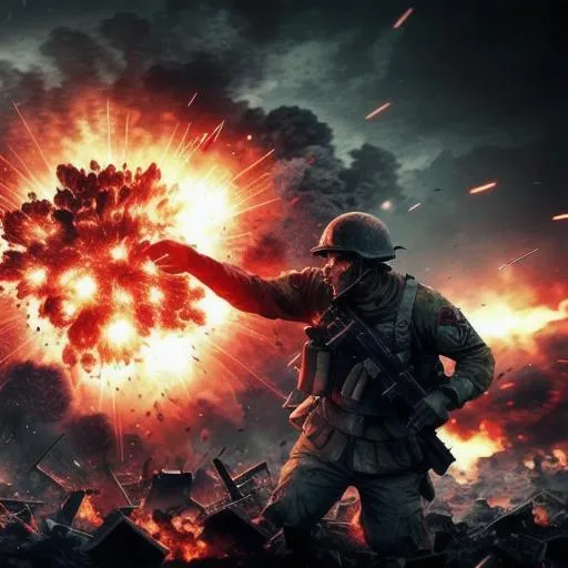 Prompt: World war 3 chaos explosion fight ultra hd 8k best quality
