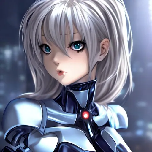 Prompt: Female anime android 