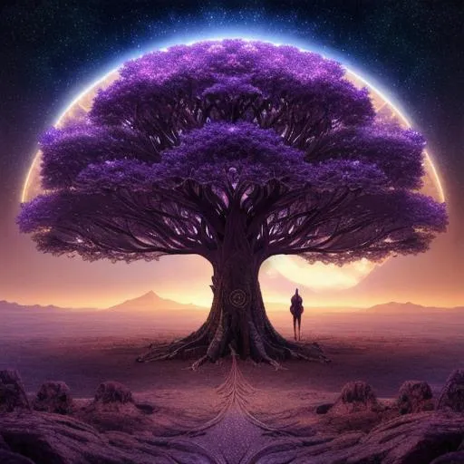 Prompt: cosmic tree of life, Epic, cinematic, brilliant, stunning, intricate meticulously detailed, dramatic, atmospheric, maximalist digital matte painting