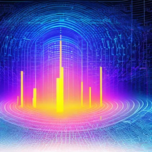 Prompt: n image that depicts in the style of 90's digital art the concept "ethics in a digital world" and have it include the scales of justice. the image should be made of digital zeros and ones