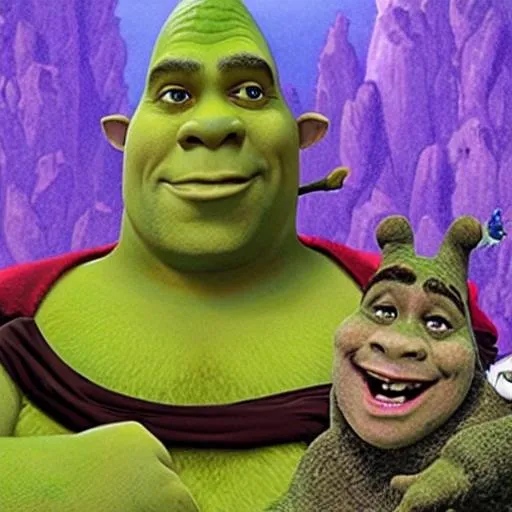 Prompt: Shrek is an American media franchise made by DreamWorks Animation, loosely based on William Steig's 1990 picture book Shrek!. The series primarily focuses on Shrek, a bad-tempered but good-hearted ogre, who begrudgingly accepts a quest to rescue a princess, resulting in him finding friends and going on many subsequent adventures in a fairy tale world. It includes four computer-animated films: Shrek (2001), Shrek 2 (2004), Shrek the Third (2007), and Shrek Forever After (2010). A short 4-D film, Shrek 4-D, which originally was a theme park ride, was released in 2003. Two television specials, the Christmas television special Shrek the Halls (2007) and the Halloween television special Scared Shrekless (2010), have also been produced. Two spin-off films were made centered around the character Puss in Boots: 2011's Puss in Boots and its sequel, 2022's The Last Wish. Additionally, a stage musical adaptation was made and premiered at Broadway for more than a year.