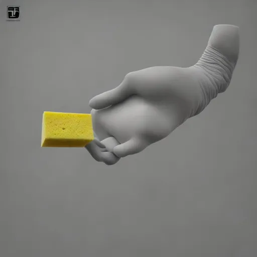 Prompt: fingers squeezing sponge, hard squeeze, liquid dripping from sponge, water gliding from fingers,   3d blender render, polycount, modular constructivism, physically based rendering, rectangular image