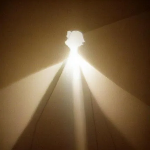 Prompt: angelic figure covered by white light