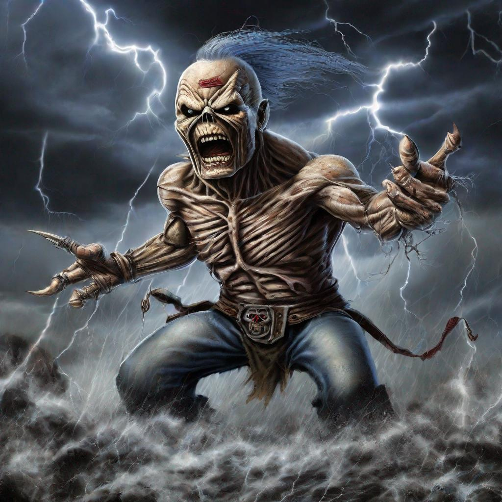 Eddie from Iron Maiden is a storm | OpenArt