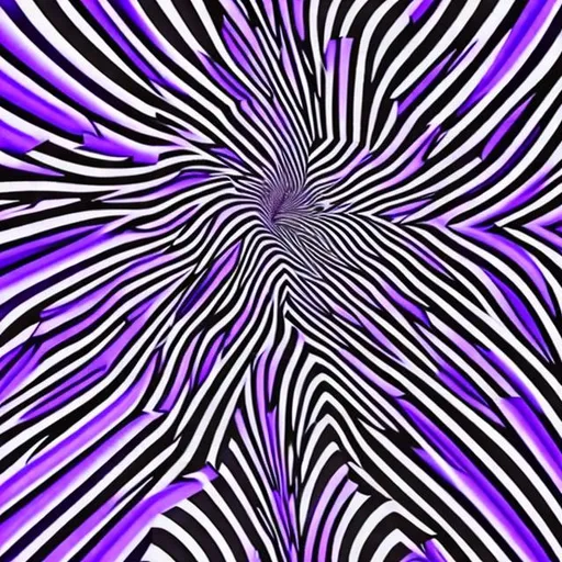 Prompt: a trippy pattern of lines with a purple theme