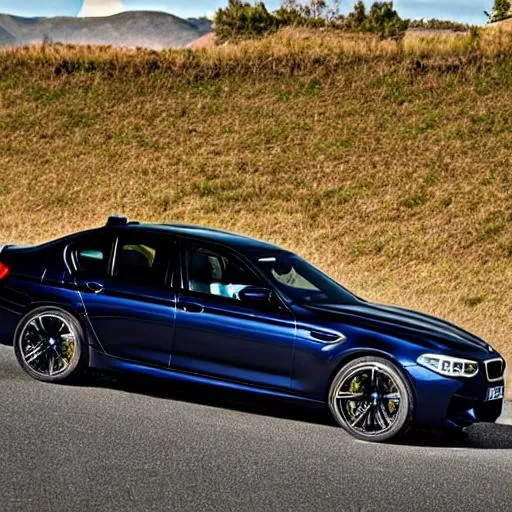 Prompt: A BMW m5 at hx2 0dq
