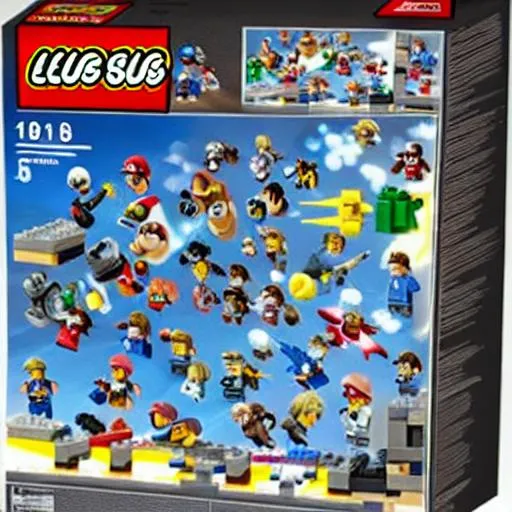 Prompt:  Super Smash Bros. lego set