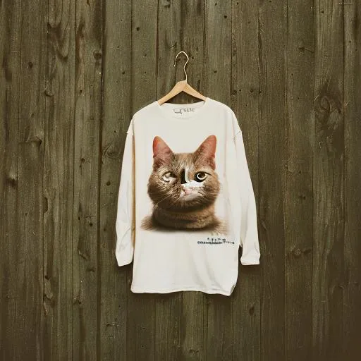 Prompt: funny cat on a shirt
