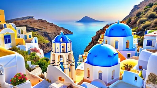 Prompt: Exotic Greek location for summer holidays 