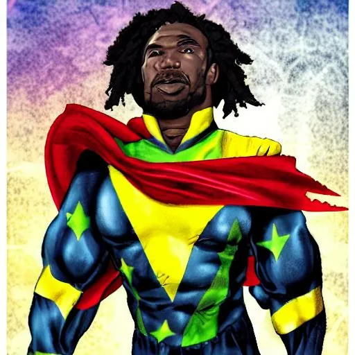 Prompt: Captain Jamaica superhero