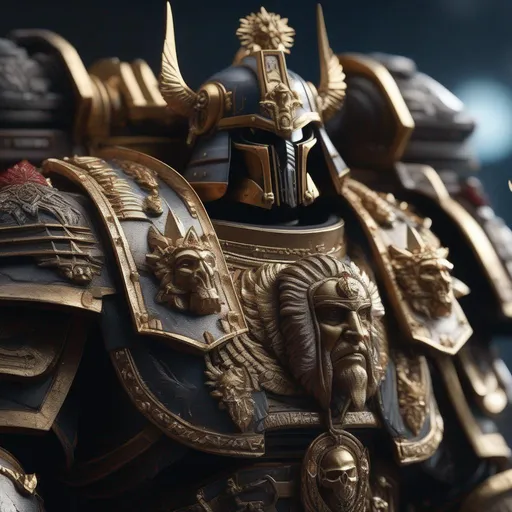 Prompt: God Emperor of Mankind of Warhammer 40K, Highly Detailed, Hyperrealistic, sharp focus, Professional, UHD, HDR, 8K, Render, electronic, dramatic, vivid, pressure, stress, nervous vibe, loud, tension, traumatic, dark, cataclysmic, violent, fighting, Epic, 



