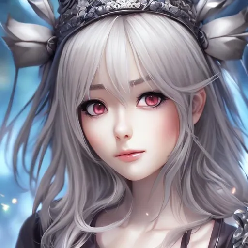 Prompt: Semi realistic, beautiful anime woman, queen