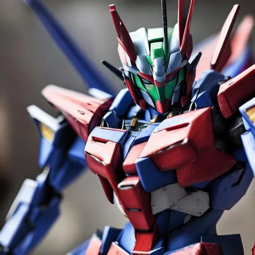 Prompt: Hyper-Realistic Gundam, vivid colors, close up shot, macro