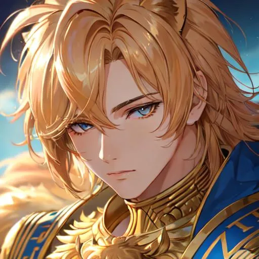 Prompt: Leo  The Lion zodiac as a 
male human, 8k, UHD,  highly detailed, close up