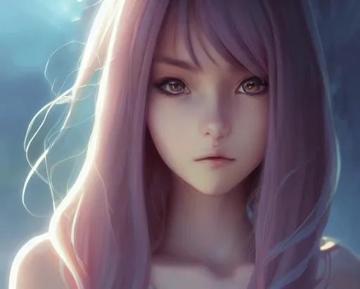 Prompt: Closeup face portrait of a {person}, smooth soft skin, big dreamy eyes, beautiful intricate colored hair, symmetrical, anime wide eyes, soft lighting, detailed face, by makoto shinkai, stanley artgerm lau, wlop, rossdraws, concept art, digital painting, looking into camera dragon girl Greek 