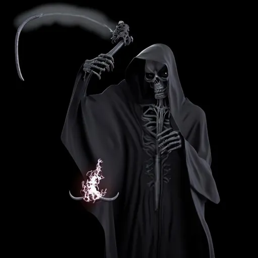 Prompt: realistic, grim reaper. taking a humans soul