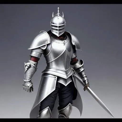 Prompt: A silver kniGHT