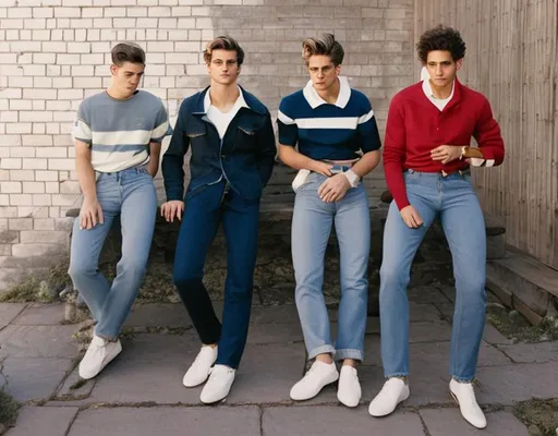 Prompt: doug dubois young men in the garden jeans (natural) cotton poignant ireland goodbye "There is no chance we will fall apart. There is no chance. There are no parts."