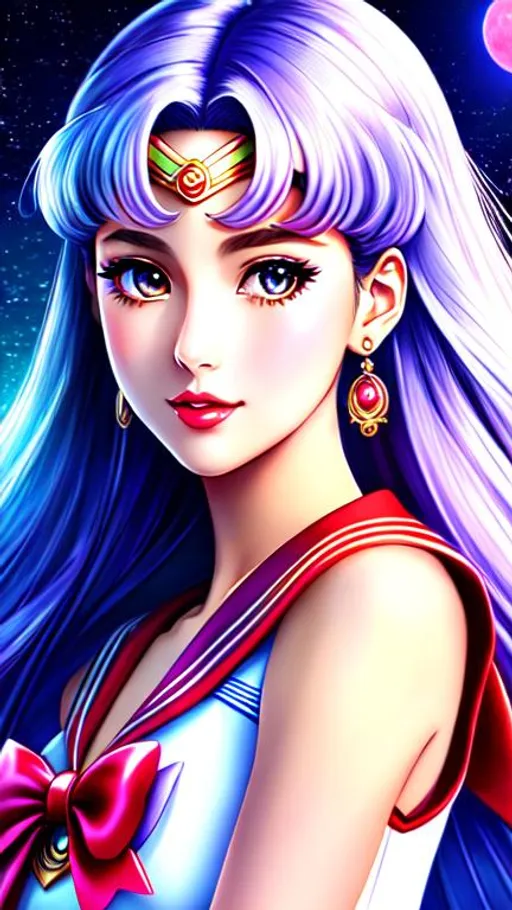 Prompt: Professional digital art of Sailor Moon, by sciamano240, neoartcore, and other illustrators, intricate details, face,  full body portrait, headshot, illustration, UHD, 4K