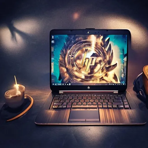 Prompt: hp laptop with amazon logo









 
