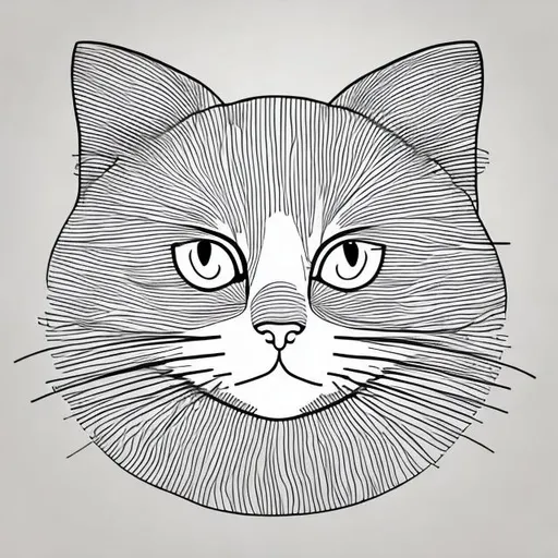Prompt: simple line art cat 
