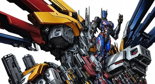Prompt: sticker of s full-body portrait of Optimus Prime and bumblebee got release from white background, full body, Kim Jung gi, freedom, soul, digital illustration, comic style, cyberpunk, perfect anatomy, centered, approaching perfection, dynamic, highly detailed, watercolor painting, artstation, concept art, smooth, sharp focus, illustration, art by Carne Griffiths and Wadim Kashin ,