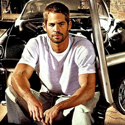 Prompt: paul walker in heaven
