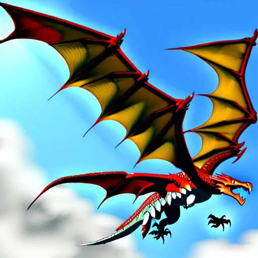 Prompt: Flying Wyvern