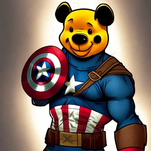 Prompt: Captain america but pooh
