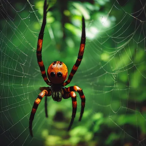 Prompt: SPIDER IN jungle