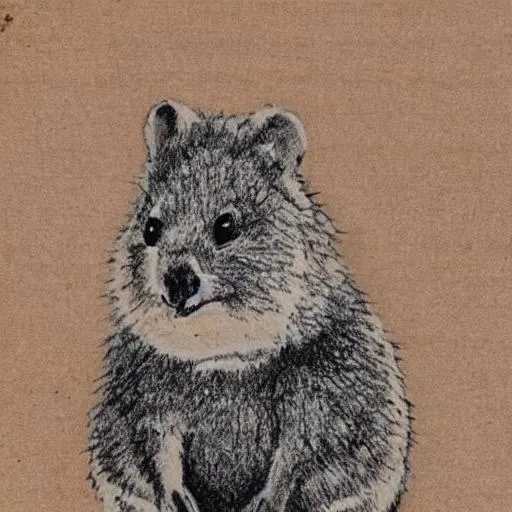 Prompt: 1960's style drawing of a quokka 