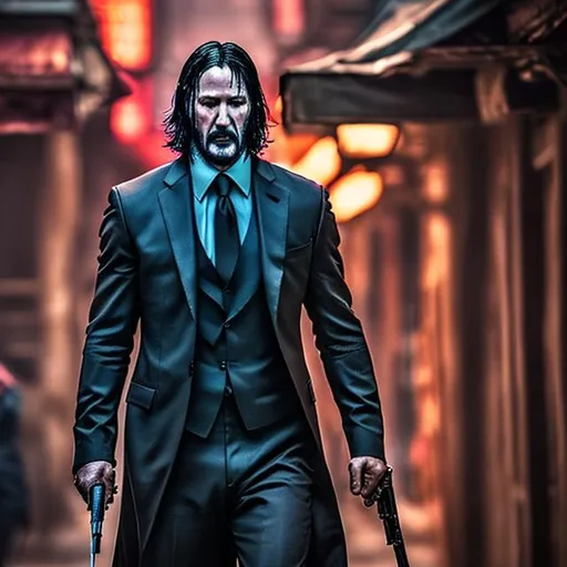 Prompt: A man whose assassin (John wick)