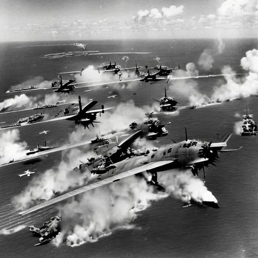 Prompt: Battle of Midway 

