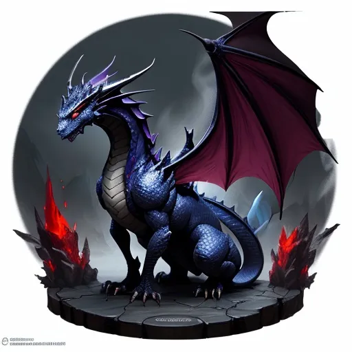 Prompt: dark elemental dragon