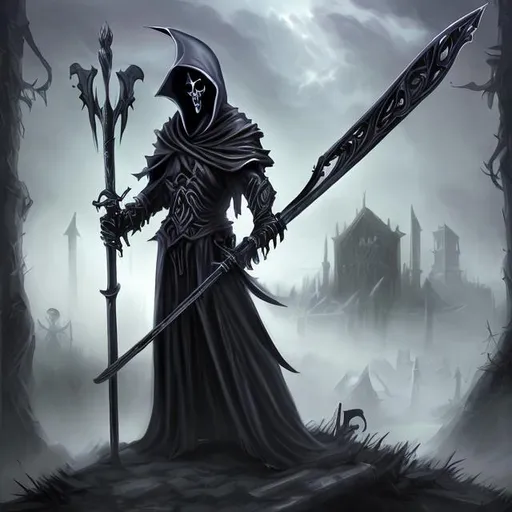 Prompt: Dark Grim Reaper Scythe