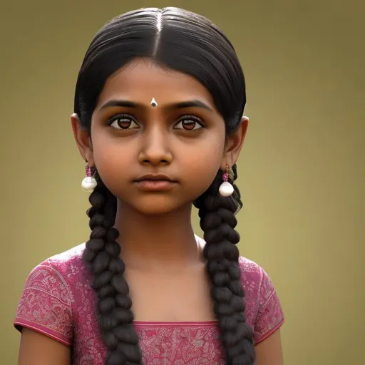 Prompt: Indian, girl, front view realistic